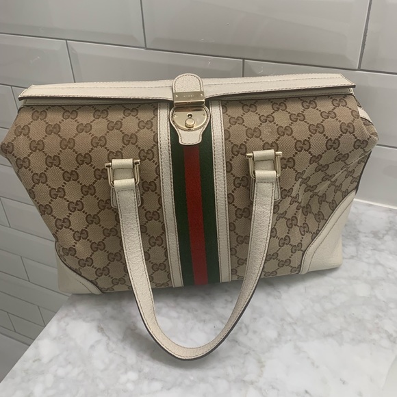 Gucci Handbags - GUCCI Treasure Boston bag canvas leather